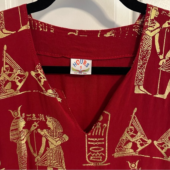 Red and Gold Egyptian Dress - Picture 4 of 6